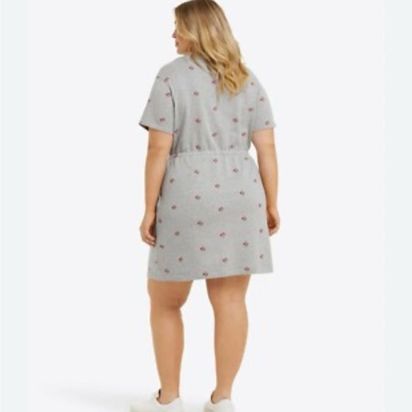 Draper James Gretchen Sweatshirt Dress in Embroidered Viola Cotton Size 1X - Picture 2 of 11